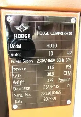 Used 2022 HODGE HD10 Compressor Packages Illinois US | Aucto #1335139