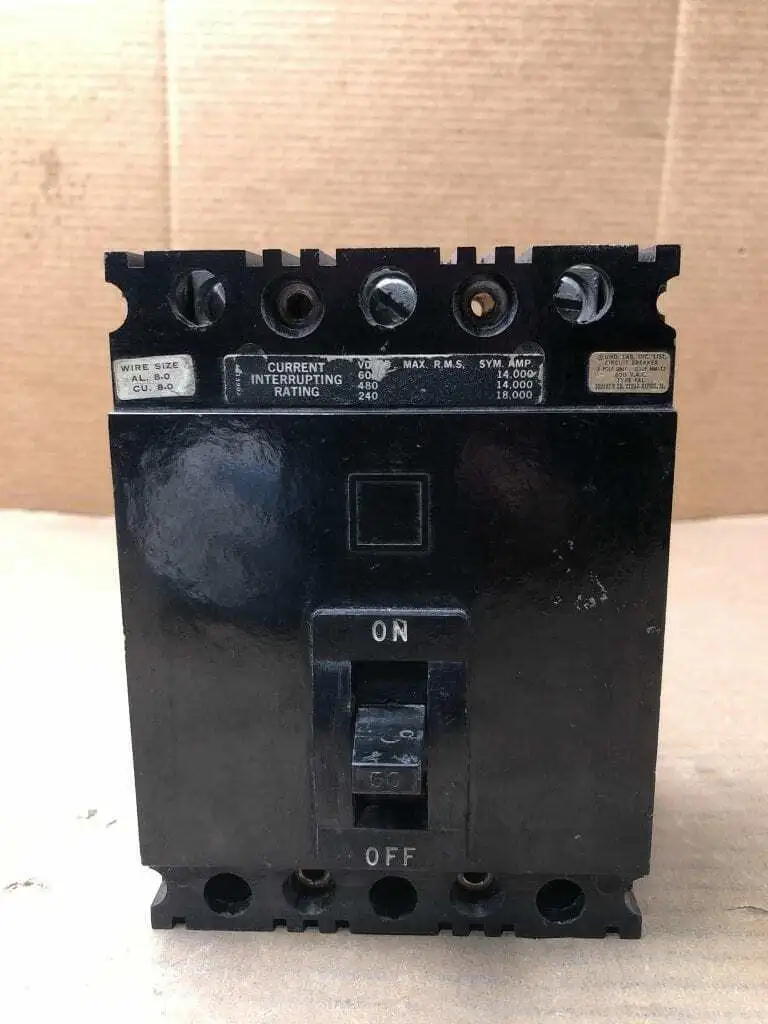 Square D HM-22 50A 3 Pole Molded Case Circuit Breaker 600V