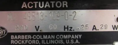 NEW BARBER COLMAN MU-48513-109-0-2 ACTUATOR MU4851310902