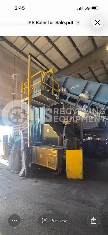 Used 2005 IPS 1388-200 TWO RAM HORIZONTAL WITH INFEED CONVEYOR Balers Colorado US | US Recycling Equipment #1513435