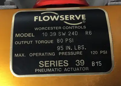 USED Flowserve Worcester Controls 10 39 SW 24D R6