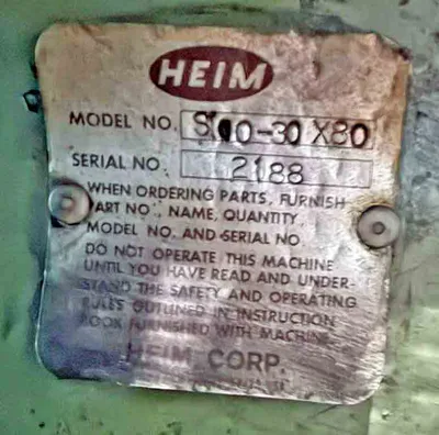 USED 1977 HEIM S100-30X80