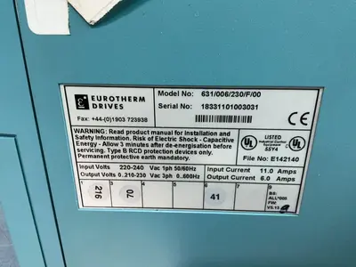 Used EUROTHERM DRIVES 631/006/230/F/00 Variable Speed Drives Ohio US | HGR 24 #1323827