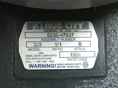 NEW HUB CITY 0230-47637 WORM REDUCER GEAR DRIVE 023047637