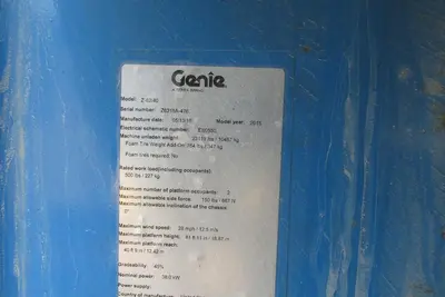 Used 2015 GENIE Z62/40 Articulating Boom Lifts Manitoba CA | Conquest Truck & Auto Sales #1421370
