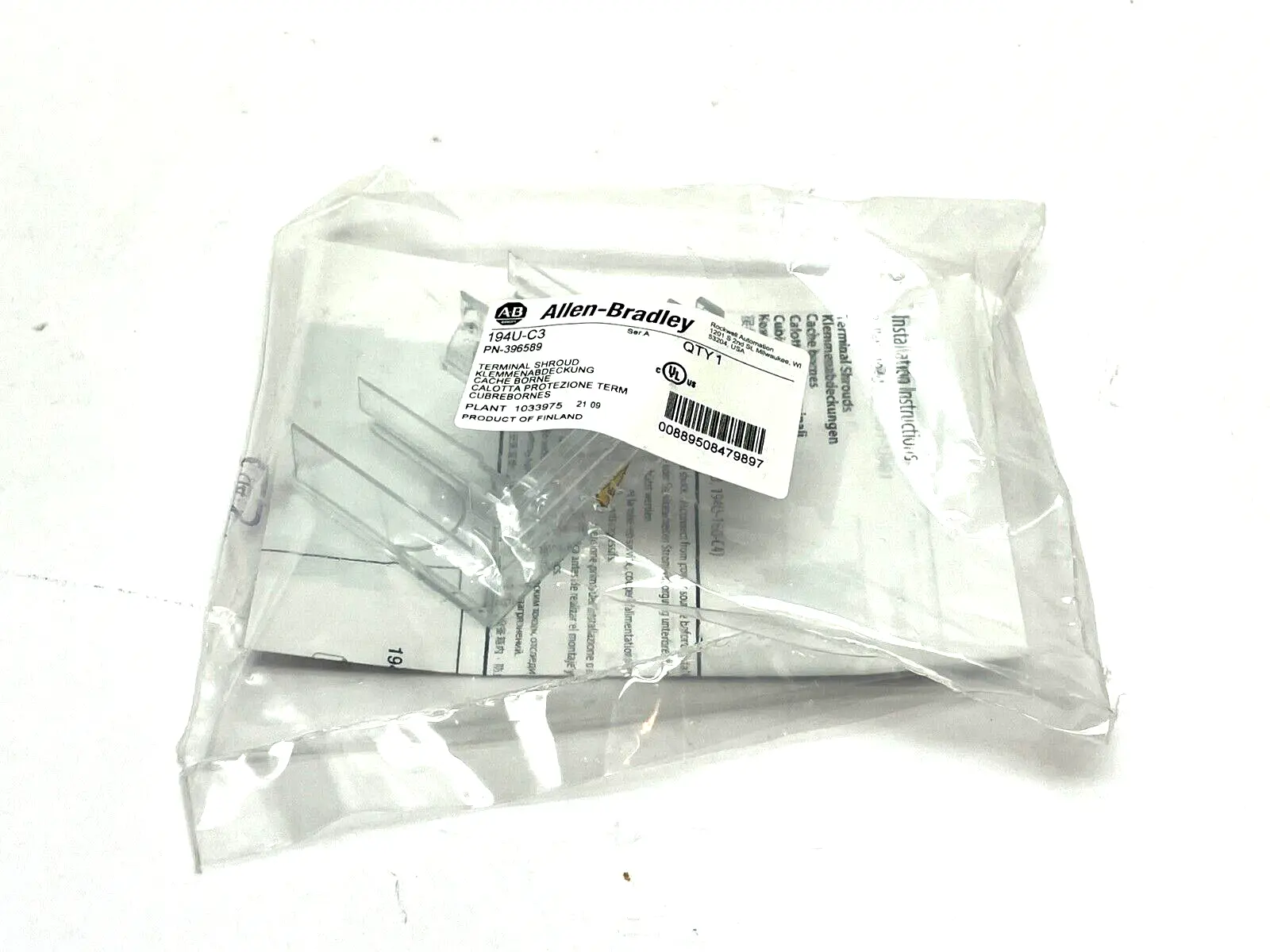 194U-C3 | Allen Bradley  Ser. A Terminal Shroud 3 Pole - New