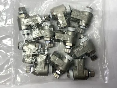 NEW SMC PNEUMATIC SPEED CONTROL VALVE 1/8" NPT PACKAGE OF 10