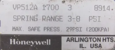 NEW HONEYWELL VP512A-1700-3 VENTILATOR VALVE VP512A17003 3/4"
