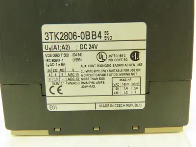 Siemens 3TK2806-0BB4 Contactor Safety Combination 5NO 1NC Circuit 24VDC