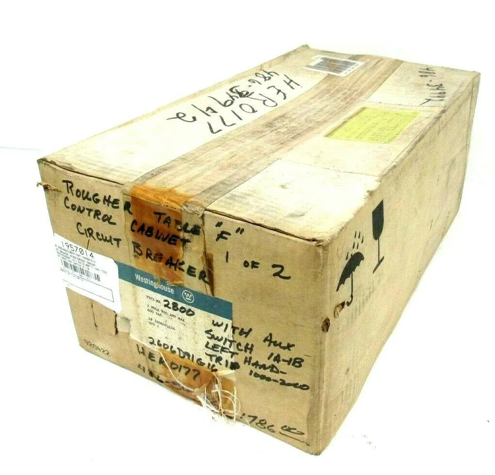 NEW WESTINGHOUSE 2606D91G16 CIRCUIT BREAKER 800A 2P 600VAC TYPE MA 2800