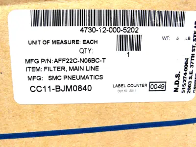 NEW SMC AFF22C-N06BC-T MAIN LINE FILTER AFF22CN06BCT