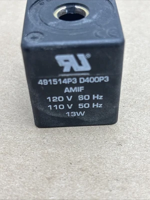 New Lot Of (2)Solenoid valve coil 491514P3 D400P3 AC 110V amk Fast Shipping.