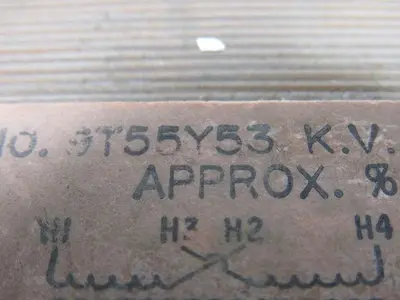 GE General Electric 9T55Y53 1.500 KVA 60Cy. Transformer 460/230V-AC 115V-AC