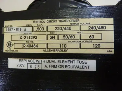 USED ALLEN BRADLEY 1497-N19 SER A