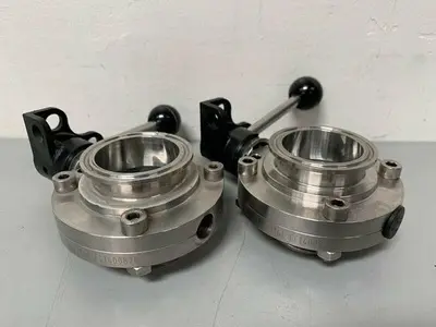 USED GEA TUCHENHAGEN-7 STAINLESS STEEL FC1400826 BUTTERFLY VALVES