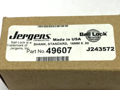 New | in-Stock Jergens Ball Lock Shank 16mm x .5" Arbors & Adapters Michigan US | Maverick Industrial Sales #1507988