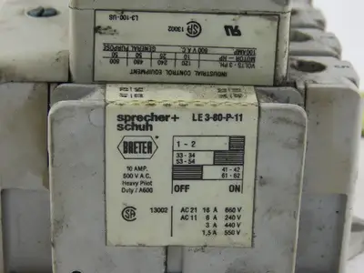 Specher + Schuh L3-80-PE 100A 600V Disconnect Safety Switch W/Operator 3 Pole