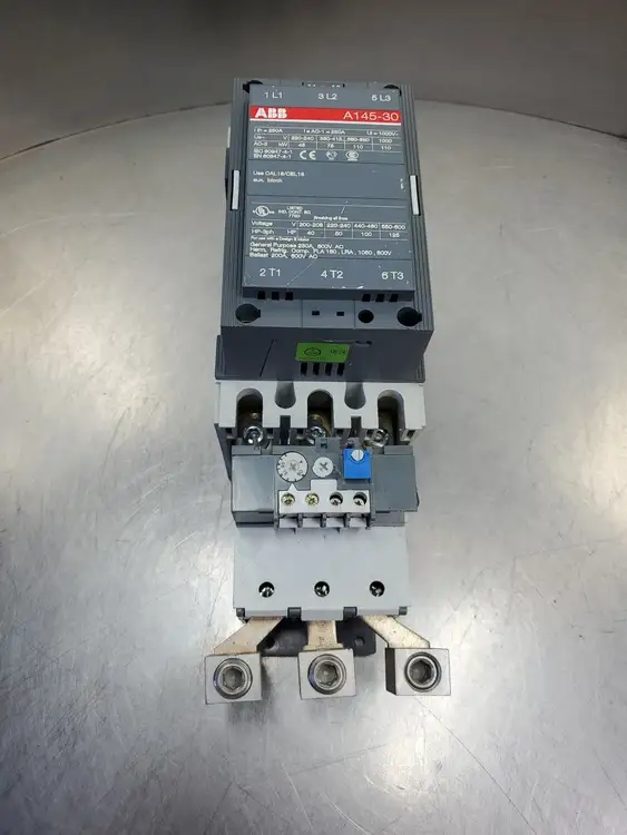 Used ABB A145-30 200-600V CONTACTOR W/TA200DU THERMAL OVERLOAD RELAY Relays & Switches | Palmetto Automation #1149782
