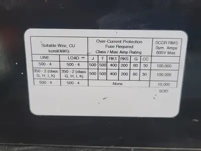 USED SQUARE D 9080 LBA2652021