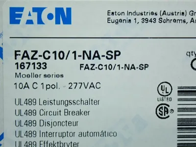 New | in-Stock EATON FAZC10/1NASP Circuit Breakers Ohio US | HGR 24 #801970