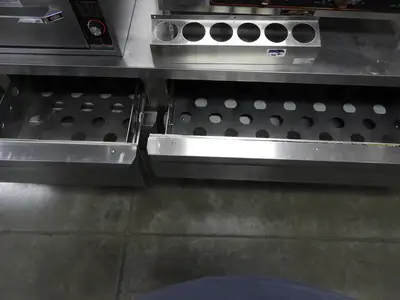 Used Continental Used Continental D108GN 108"x35"x26" 6 Drawer Commercial Chef Base As Is Chef Bases Illinois US | Falcon Restaurant Supply #1376446