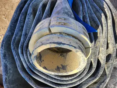 8" x 25 ft Hose Black w/ Camlock Coupling