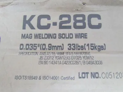 Kiswel KC-28C MAG Welding Solid Wire 0.035" 33Lb Spool AWS A5.18 ER70S-6 MIG/MAG