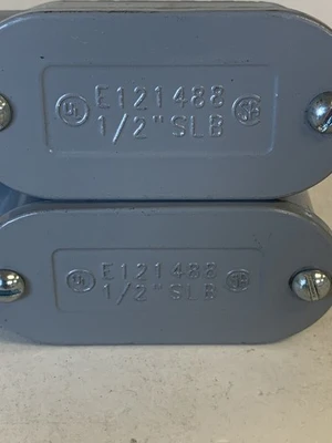 GENERIC PVC CONDUIT BODY E121488 1/2" SLB USED(Lot Of 2) FAST SHIPPING!