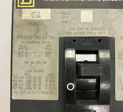 USED SQUARE D FA34015