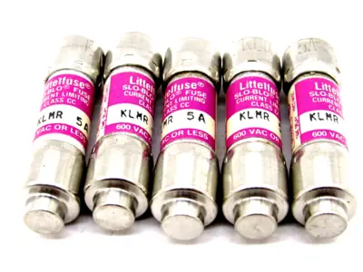NEW LOT OF 5 LITTLEFUSE KLMR-5A FUSES KLMR5A