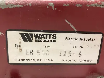 Used WATTS ER 550 Rotary Actuators Ohio US | Surplus Asset Holdings #1246540