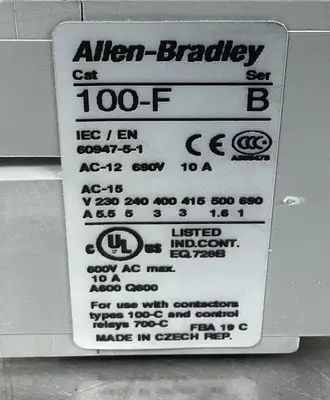 USED Allen-Bradley 100-F SER.B A11