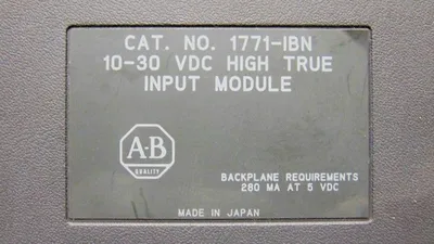 Allen Bradley 1771-IBN 10-30 VDC High True Input Module Used