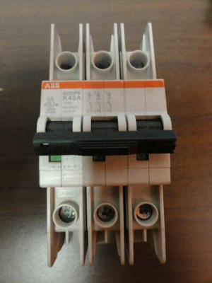 ABB Model SU203PR K40A, 3P, 240V Miniature Circuit Breaker