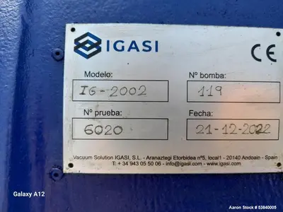 Used Igasi IG2002 Vacuum Pumps Illinois US | Aaron Equipment #84013