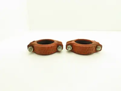 Victaulic Style 07 Zero Flex 3" Grooved Pipe Coupling w/Gasket Lot of 2