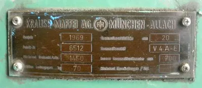 Krauss-Maffei SZ 70 pusher centrifuge, 316SS.