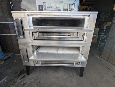 Marsal SD-448STACKED Double Pizza Deck Oven, Natural Gas