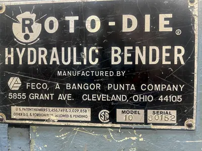 16 GAUGE X 10' ROTO-DIE MODEL 10 HYDRAULIC BRAKE PRESS