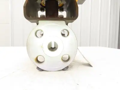 Tufline 0367 1" Flanged 300 Stainless Plug Valve Pneumatic Actuator & Positioner