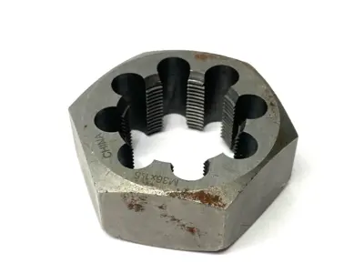 USED INTERSTATE HEX RETHREADING DIE: M36X1.5, 1" THICK, RIGHT HAND, CARBON S
