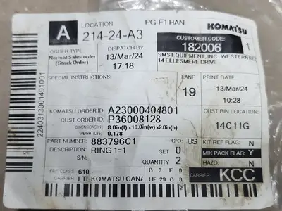 NEW KOMATSU 883796C1