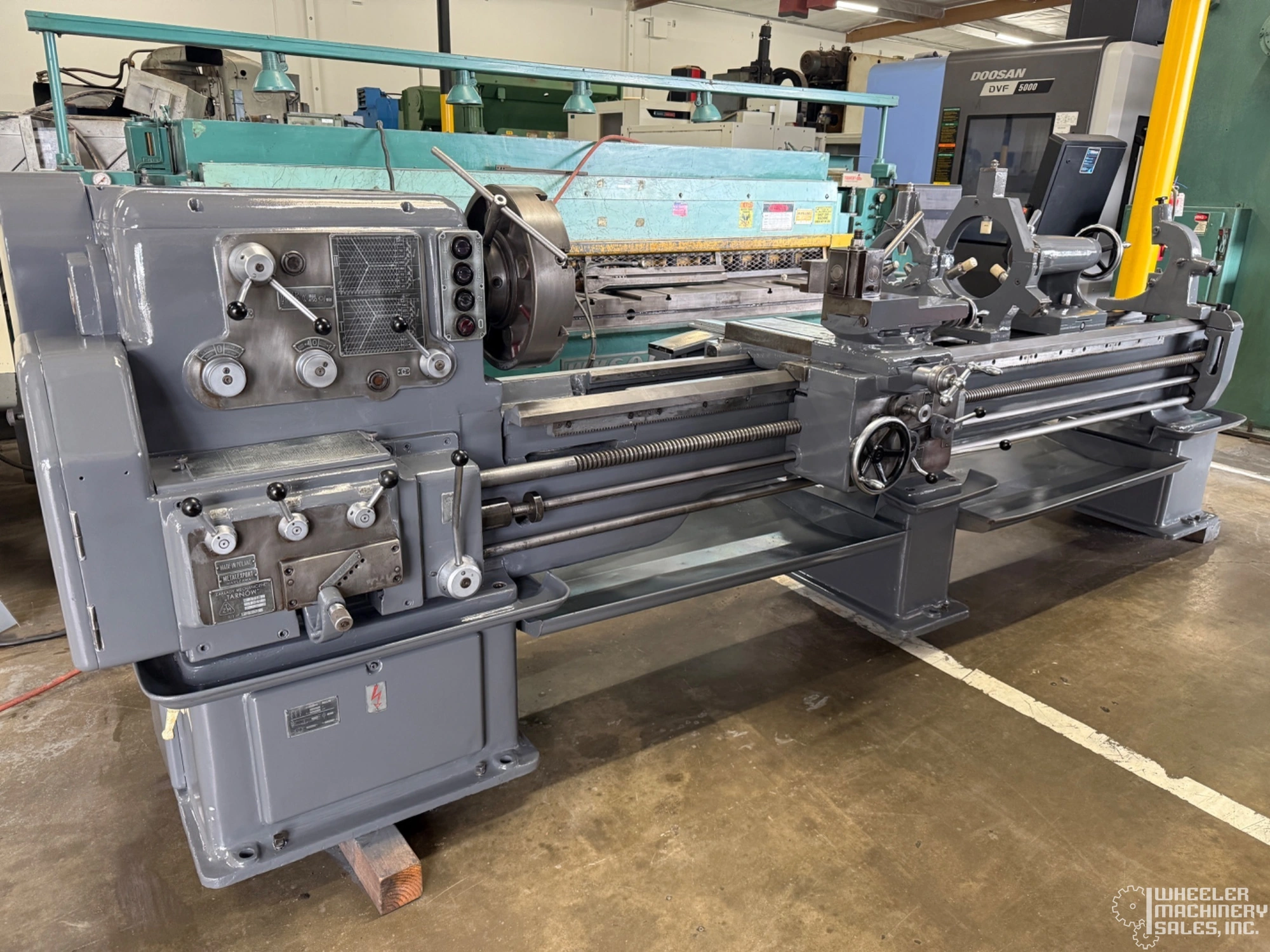 TARNOW TUJ 21" x 98" Gap Bed Engine Lathe 2" Spindle Bore / Taper Attch. #8067