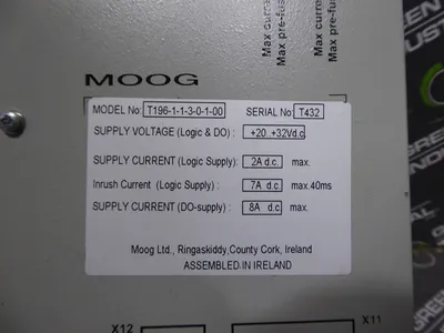MOOG C16305-001 ParCon Jr. Parison Programmer I/O Board Rev. F Used