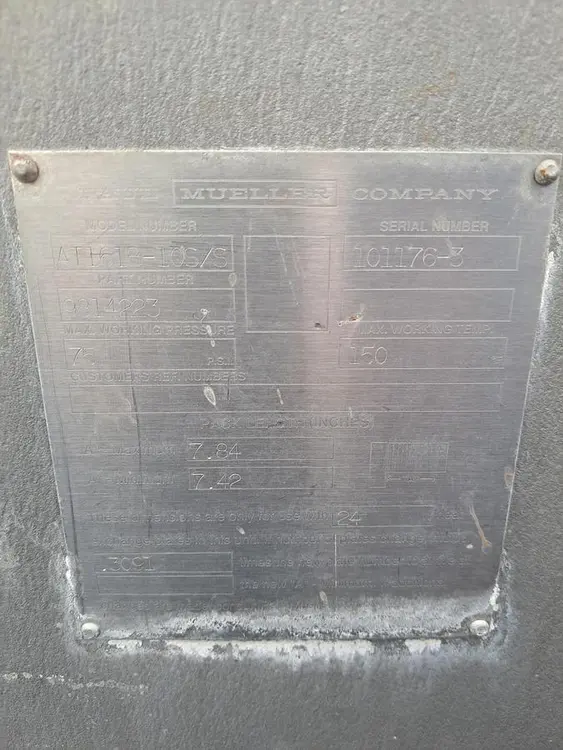 Used MUELLER AT161B-10 S/S Heat Exchangers California US | Machinery & Equipment #244807