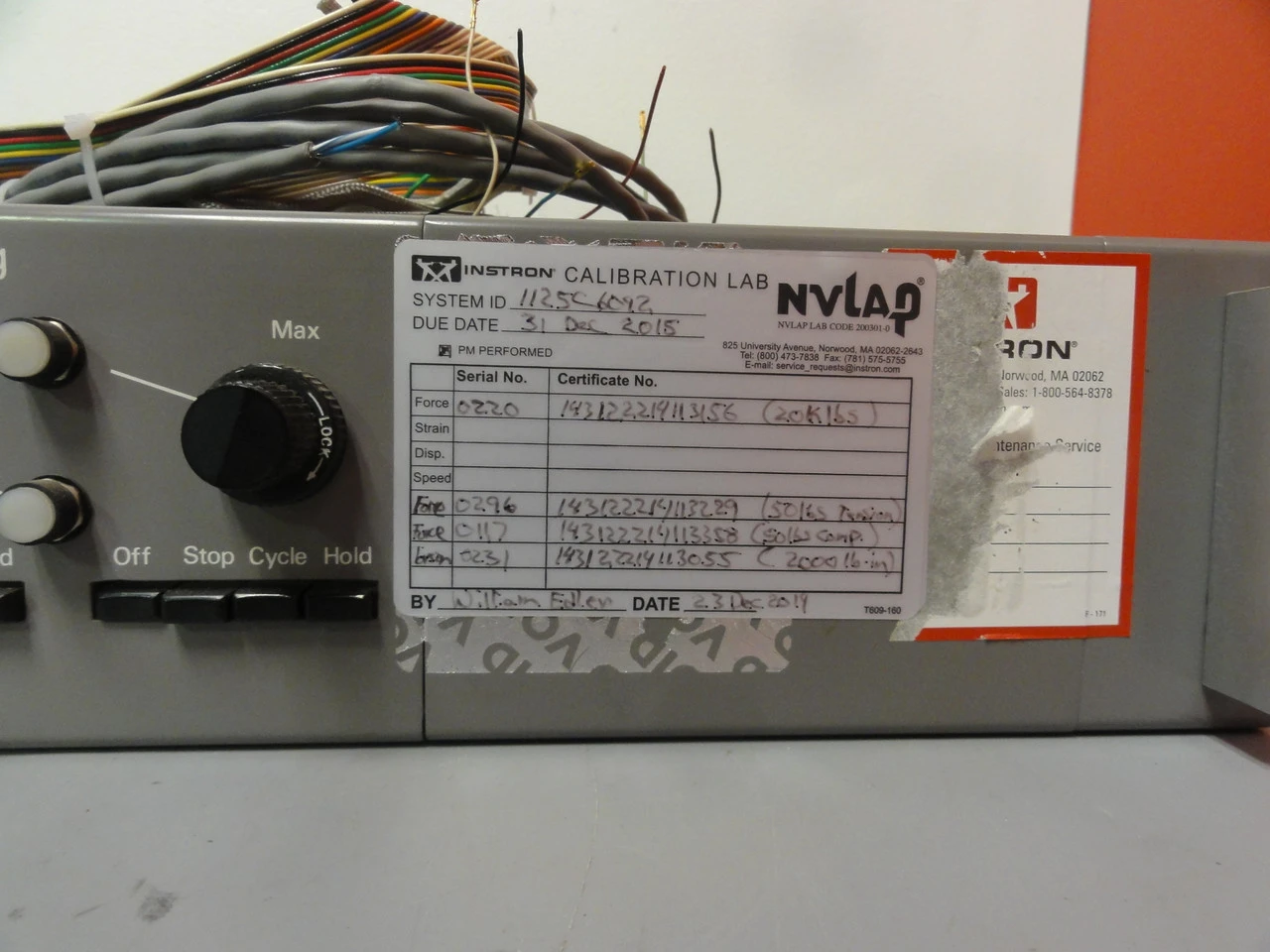 Instron Break Detector/ Load Cycling Module for Instron Tensile Tester