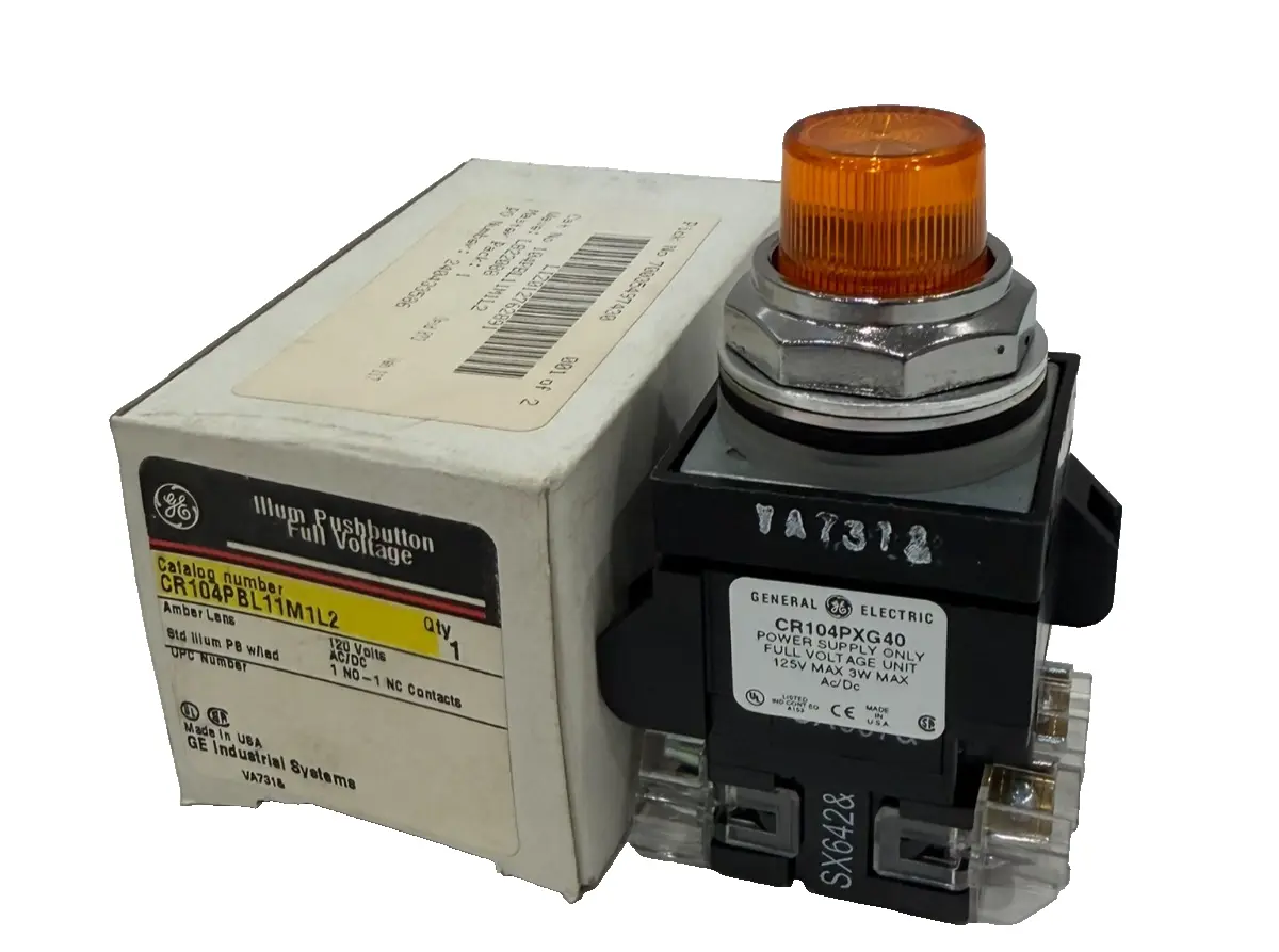 NEW GENERAL ELECTRIC CR104PBL11M1L2 PUSHBUTTON 120V CR104PXG40