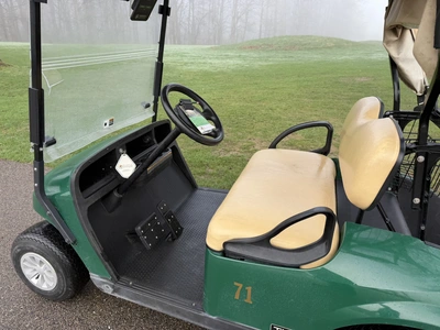 (1) 2019 E-Z-Go EFI golf cart with a Kawasaki gas engine, model 657061G01, includes canopy, fold-dow...