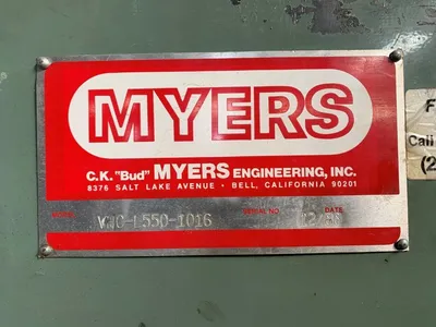 Used MYERS VHCL550 Chemical & Process Equipment Ohio US | HGR 24 #729017