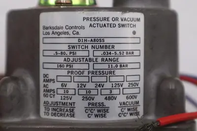 BARKSDALE D1H-A80SS SWITCH NEW OPEN BOX STOCK G575A